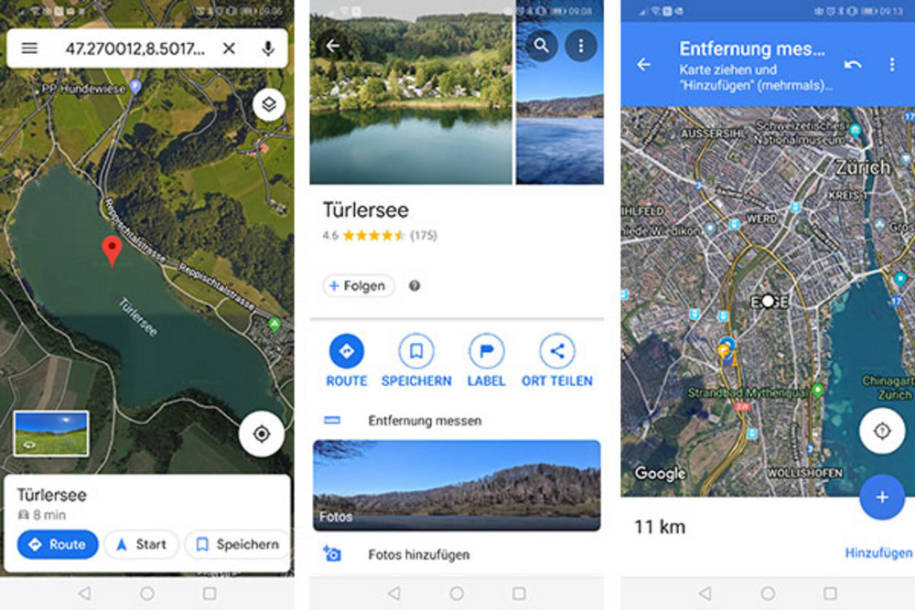 Google Maps: Entfernung messen - onlinepc.ch