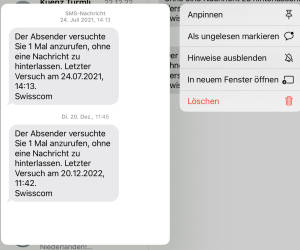 Screenshot der iMessage-App