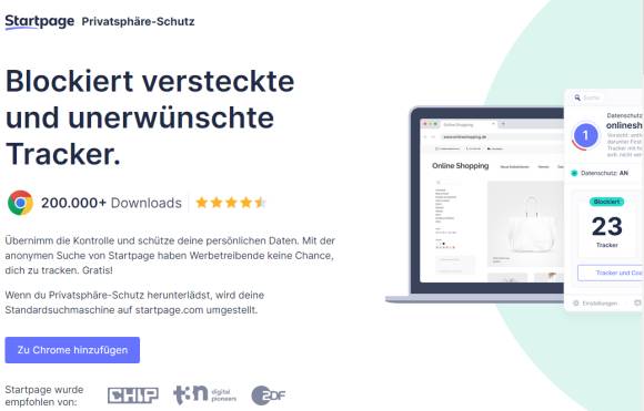 Privatsphäre-Schutz-Erweiterung für Chrome