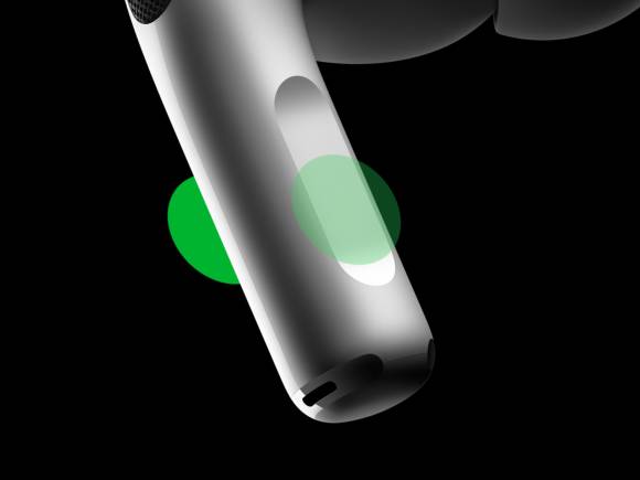 Drücken und wischen: So wird die Lautstärke reguliert So wird die Lautstärke an den AirPods Pro geändert