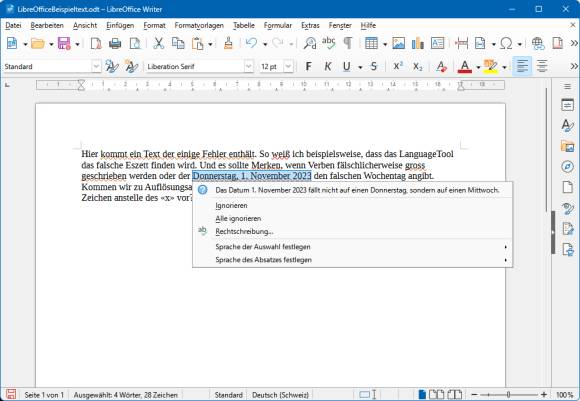 Bild 5: In LibreOffice kann LanguageTool die bestehenden Korrekturfunktionen ersetzen