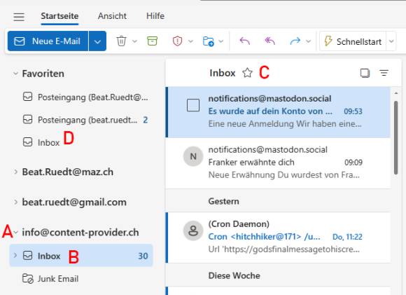 Bild 6: Listen Sie wichtige Ordner unter den Favoriten auf