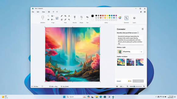 Bild 3: Eine grosse Neuerung von Paint ist das KI-Tool Cocreator