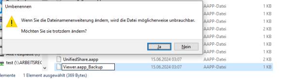 Bild 8: Ändern Sie diesen Dateinamen, um die Werbeleiste loszuwerden