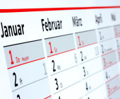 Kalender mit Tagen