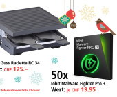 Am 19. Dezember Raclette-Ofen und IObit Malware Fighter gewinnen